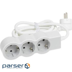 Подовжувач LEGRAND Standard 3x2K+3 White, 3 розетки, 3м (694559)