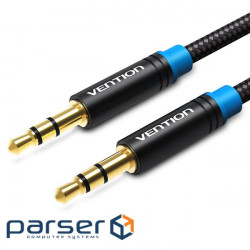 Cable Vention Audio 3.5 mm M - 3.5 mm M, 1 m, Black (P350AC100-B-M)