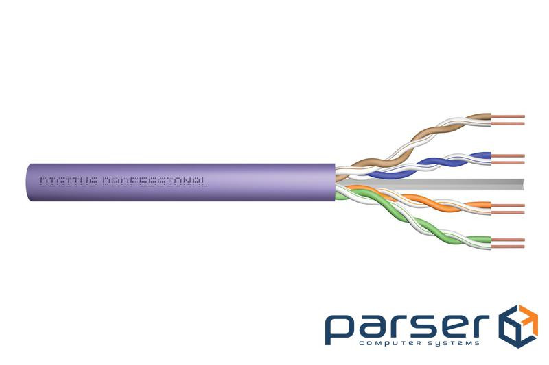 Кабель DIGITUS кат. 6 UTP, 305m, AWG 23/1, LSZH-1, simplex, фіолетовий (DK-1613-VH-305)