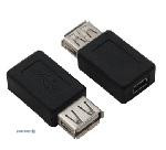 Переходник USB AF (мама) - mini USB (мама) (02409)