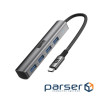 Концентратор Armorstandart USB-C to 4USB Grey (ARM69364)