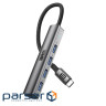 Концентратор Armorstandart USB-C to 4USB Grey (ARM69364)