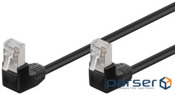 Патч-корд неекранований RJ45 FTP5e 0.5m, patch D=4.9mm AWG26 2x90е Gold,чорний (75.09.6077-1)