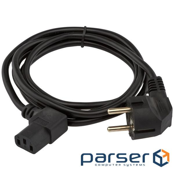 Кабель живлення LP CEE 7/ 4 - C13_1.2m_3x0,5mm2, 220V (прямой угол) (6567)