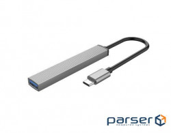 USB-хаб ORICO Type-C - USB3.0, 2xUSB2.0, TF (AH-12F-GY-BP)