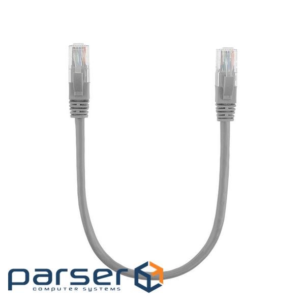 Патч-корд 0.3м, UTP, cat.5e, CCA, grey Ritar (PCR-CCA / 0.3G)