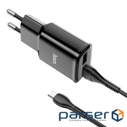 Набір СЗУ 110-240V HOCO C88A+ кабель Micro, 2xUSB, 2.4A, кабель 1м, Black, Box (C88A / MB) , Black, Box (C88A / MB)