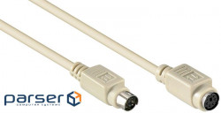 Keyboard-mouse cable PS2 M/F 5.0m,Extension AWG28,beige (62.09.8172-1)