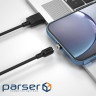 Дата кабель USB 2.0 AM to Lightning 1.0m 2.1A magnetic pvc black XO (NB187-L-1-BK)