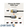 Кабель мультимедійний HDMI mini M to HDMI M 0.5m 8K60Hz Cabletime (CA915859)