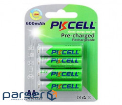 Акумулятор PkCell AA R6 NiMH 600mAh * 4 (PC/AA600-4BA)