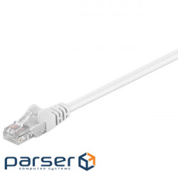 Patch cord unshielded RJ45 UTP5e 20.0m, patch AWG28 D=4.5mm Gold Protect, white (75.06.8505-5)