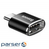 Перехідник Baseus USB Female to Type-C Male Чорний (CATOTG-01)