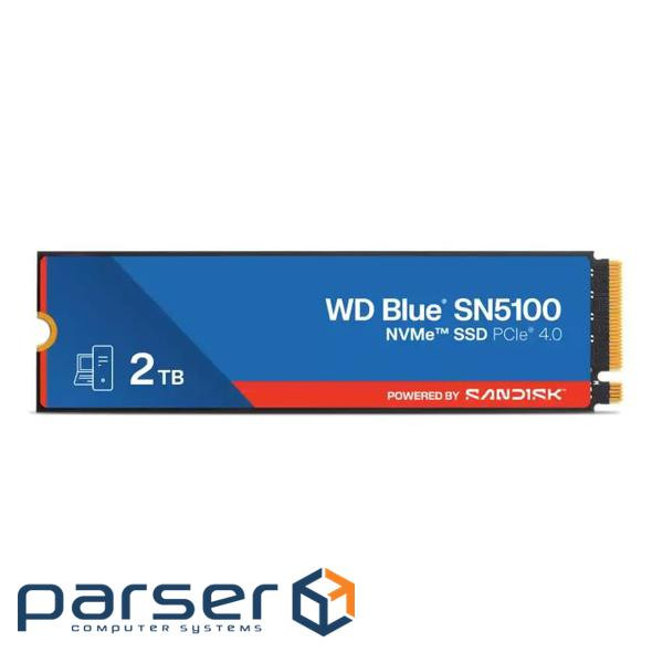 SSD M.2 NVMe 2TB WD Blue SN5100 SanDisk 3D QLC 7100/6700 MB/s (WDS200T5B0E) (WDBS4F0020BNC-WRSN)