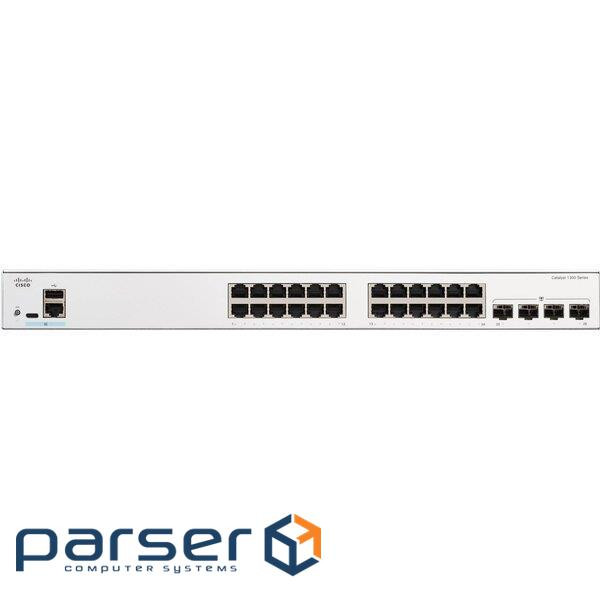 Комутатори Cisco Catalyst 1300 24-port GE, PoE, 4x1G SFP (C1300-24P-4G)