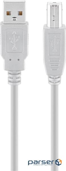 Кабель принтера Goobay USB2.0 A-B M/M 5.0m,AWG28 2xShielded D=4.5mm Cu (75.06.8714-1)