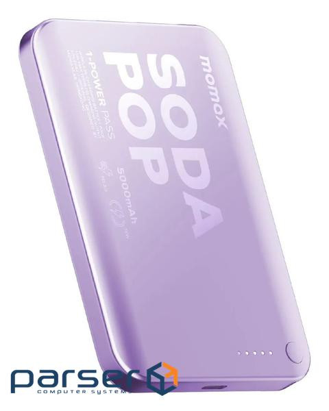 Портативний зарядний пристрій WRL 5000MAH PURPLE IP165U MOMAX