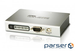 Конвертор USB в 4xRS-232 порту (Вхід: 1x USB Type B Female, Вихід : 4x DB-9 Male), ATEN. (UC-2324)