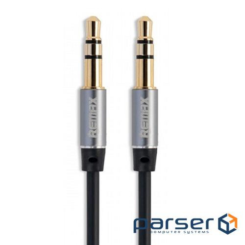 Кабель звуковой, миниджек (DC3.5, тато) <-> миниджек (DC3.5, тато), Black, Remax, 2 (RL-L200 Black)