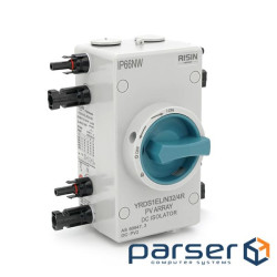 Ручний вимикач Risin, 1000V, 32A, 2St, IP66, вхід ліво-право, Grey (YT-Risin / 32A / 4P / LR) , Grey (YT-Risin / 32A / 4P / LR)