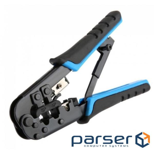 Інструмент Merlion RJ-45 (8P8C), RJ-12/11 (6P6C), 4P/6P/8P, з храповиком (YT-HT-5684R / 15 (HT-568R)