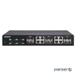 QNAP Switch QSW-1208-8C-US 12Port Twelve 10GbE SFP+ Ports Unmanaged 10GbE Switch Retail