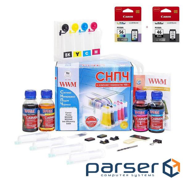 СНПЧ WWM Canon Pixma E3140/E484 + PG46/CL56 (IS.0130set)