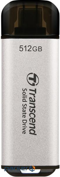 Портативний SSD TRANSCEND ESD300 512GB USB3.1 Gen2 Silver (TS512GESD300S)
