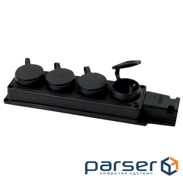 Колодка четверна з/в та заглушками 4x16 (каучук ) ERKA 6004