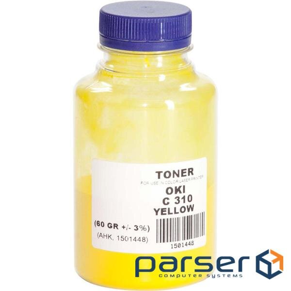 Тонер OKI C310/330/510/530, Glossy, 60г Yellow AHK (1501448)
