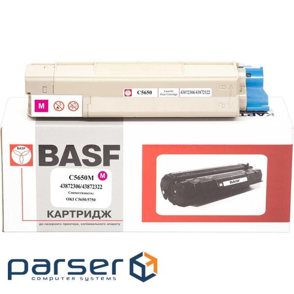 Toner cartridge BASF OKI C5650/5750 Magenta 43872306/43872322 (KT-C5650M) (BASF-KT-C5650M)