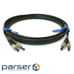Патчкорд ST / UPC-ST / UPC MM (G50-OM3) 2м чорний Duplex (UPC-2STST(MM)D(ON)BK)