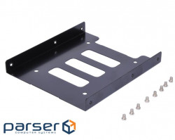 Mounting part Mounting frame (HDD), 3.5-2.5x1 HDD mounting (pallet), black (62.09.8378-1)