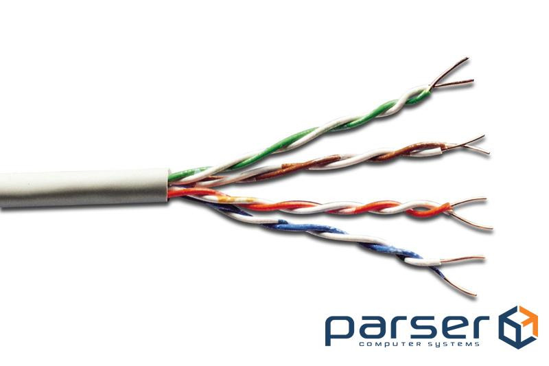 Кабель DIGITUS кат. 6 UTP, 305m, AWG 23/1, PVC, сірий (ACU-4611-305)
