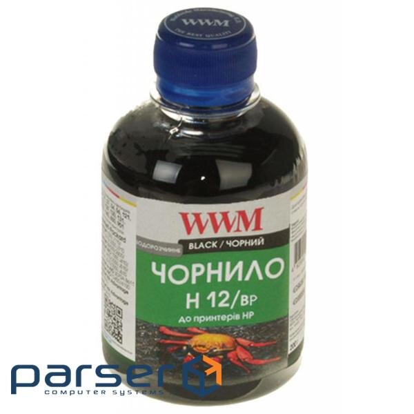 Чорнило WWM HP №10/11/12 200г Black 200г pigmented (H12/BP)