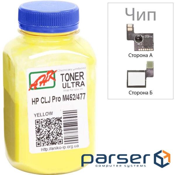 Тонер HP CLJ Pro M452/477, +Apex chip, 100г Yellow AHK (3203130)