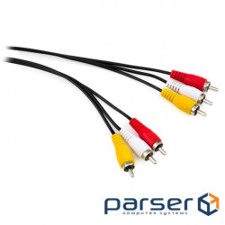 Multimedia cable 3RCA to 3RCA 1.8m Vinga (VCP3RCA1.8)