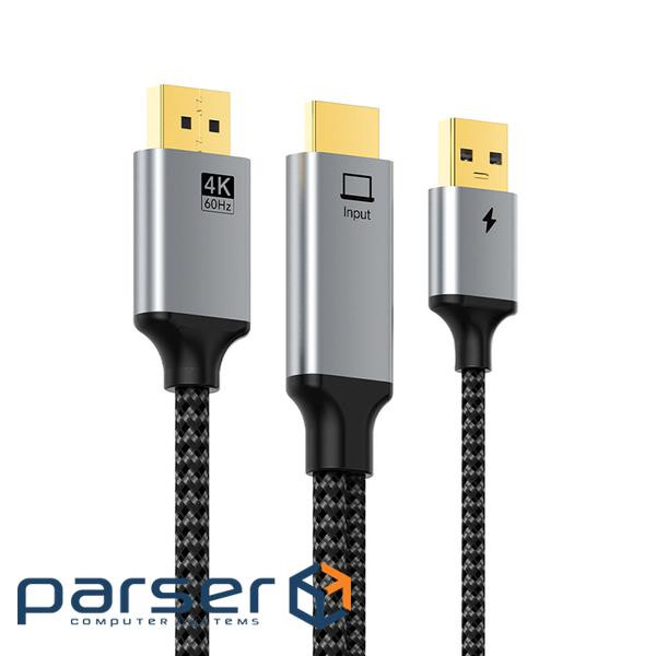 Кабель CableTime HDMI - DP 4K60Hz, 2 м (CHD1L) (CA916559)