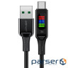 Кабель ACEFAST C7-04 USB to Type-C 3A, 1.2m, nylon, zinc connectors, LED, Black (6974316282785)