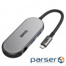 Концентратор Armorstandart USB-C to HDMI 4K, RJ45, PD, 2USB, SD, microSD Grey (ARM69365)