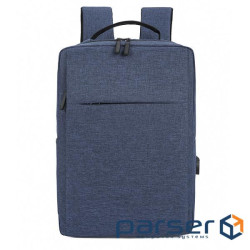 Рюкзак для ноутбука 17", Linxue-Bl, матеріал нейлон / полієстр, вихід під USB-кабель, 20-35