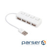 USB хаб із вимикачами YT-H4L-W 4-port(YT-H4L-W)