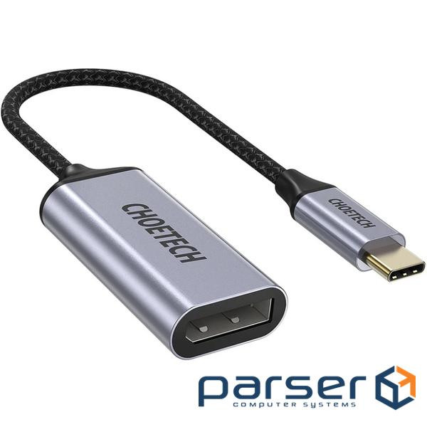 Перехідник USB 3.1 Type-C --> Displayport F 4K 60Hz cірий Choetech (HUB-H11-GY-V2) Choetech (HUB-H11-GY-V2)