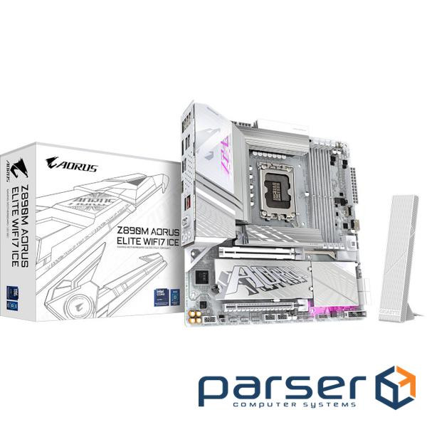 Материнська плата AORUS Z890M Elite WiFi7 Ice (Z890M AORUS ELITE WIFI7 ICE)