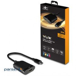 Vantec Accessory CB-CU300HD20 VLink USB-C To DisplayPort 1.2 4K/60Hz Active Adapter Retail