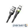 Дата кабель USB 2.0 AM to USB-C 2.0m 3A LED black Essager (EXCT-XCDA01)