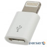 Перехідник PowerPlant Apple Lightning 8-pin to Micro USB (DV00DV4047)