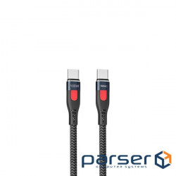 Кабель Remax Lesu Aluminum Alloy Type-C to Type-C PD 100W 1M Чорний (RC-187c)