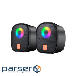 Колонки 2.0 Kisonli X11 для ПК та ноутбука , USB + 3.5mm, 2x3W, 20Hz-20KHz, DC: 5V, Black, BOX, Q60