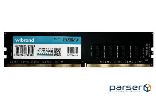 Пам'ять 16Gb DDR4, 2666 MHz, Wibrand, CL19, 1.2V (WI2666DDR4D/16GB)